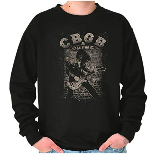 CBGB Rock and Roll Underground Vintage  73 Womens Mens Crew Sweatshirt Black