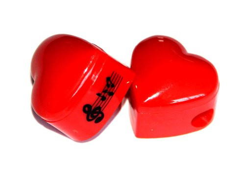 Music Treasures Co. Music Heart Pencil Sharpener - Pack of 4