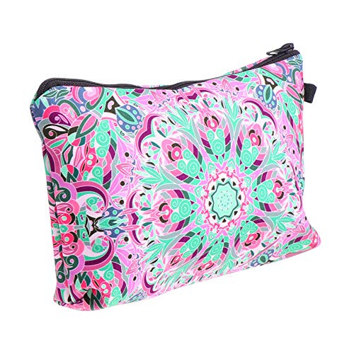 PIXNOR Deanfun Cosmetic Bag Mandala Flowers Waterproof Makeup bags with Zipper Travel Toiletry Pouch Makeup Pouch Holder for Women -Color2- PIXNOR Deanfun Cosmetic Bag Mandala Flowers Waterproof Makeup bags with Zipper Travel Toiletry Pouch Makeup Pouch Holder for Women -Color2-