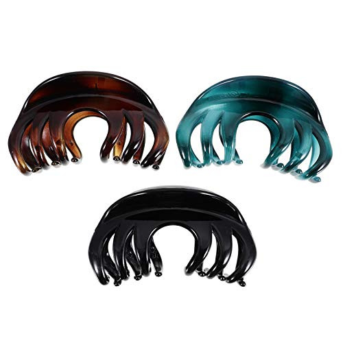 Lurrose Large Hair Claw Clips  3pcs Strong Hold Hair Claw Nonslip Hair Jaw Clips for Women Girls