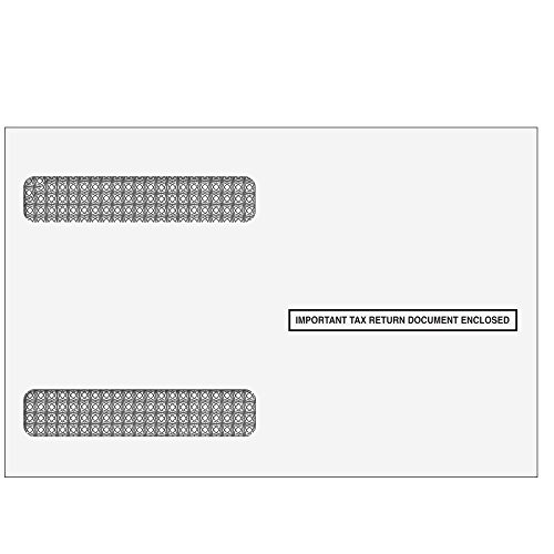 W-2 4up Horizontal Self Seal Double Window Envelope for 50 Employees