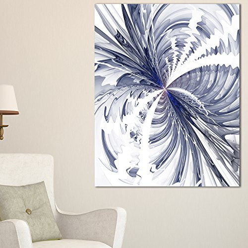 Designart PT12007-12-20 Symmetrical Blue Fractal Flower Modern Floral Canvas Wall Art 20" H x 12" W x 1" D 1P Black Designart PT12007-12-20 Symmetrical Blue Fractal Flower Modern Floral Canvas Wall Art 20" H x 12" W x 1" D 1P Black