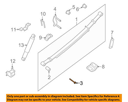 Nissan 54459-EA00A Leaf Spring Assembly Bolt