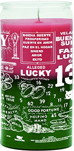 Indio Products 14 Day Candle Fast Luck - Pink  and  Green