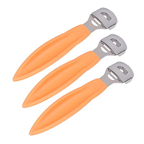 EXCEART 3pcs Callus Shaver Stainless Steel Foot Shaver Callus Remover Feet Hard Skin Rasp Cutter Trimmer Foot Files Pedicure Razor Tool for Hand Feet Orange