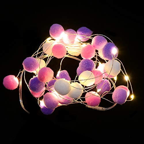 Uonlytech Cotton Ball String Light Battery Operated Cotton Ball Fairy Light Wool Ball Lights for Bedroom Valentines Day Party Indoor Wedding Festival Decor Uonlytech Cotton Ball String Light Battery Operated Cotton Ball Fairy Light Wool Ball Lights for Bedroom Valentines Day Party Indoor Wedding Festival Decor