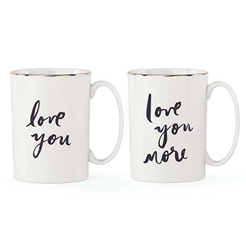 Kate Spade New York Bridal Party Love You and Love You More Mugs, Set of 2