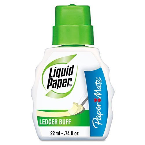 Paper Mate Correction Fluid, 22ml, Ledger Buff (PAP5660115) (12-Pack)