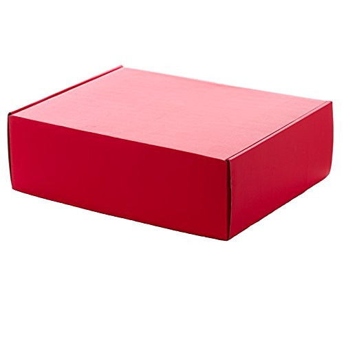 Corrugated Tuck Top Box - Red - 6 inch x 6 inch x 1 inch - Case of 10