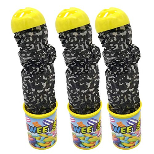 Toyvian 3pcs Candy Snake Can Creative Jumping Snake Candy Can Tricky Toy Spring Snake Toy for April Fool Day Halloween Party Decoration