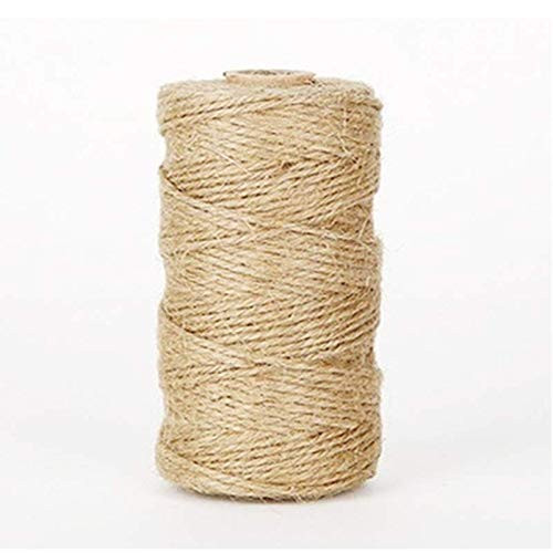 Eyourlife 2mm Natural Jute Twine 328 Feet 3 Ply Natural Thick Jute String Rope for Arts  Wedding Decoration Crafts  and  Gardening Applications