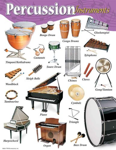 Music Treasures Co. Percussion Instruments Poster Pack of 2