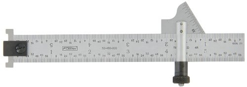 Fowler 52-480-000 Steel Drill Gage Point with Satin Chrome Finish, 8ths, 16ths, 32nds and 64ths Graduations