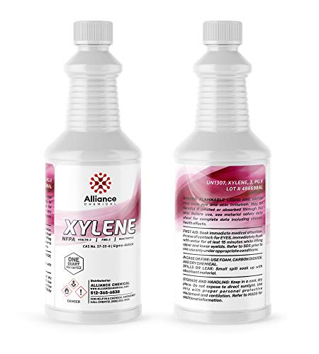 Alliance Chemical High Purity Xylene Xylol Dimethylbenzene  One Quart 32 Fluid Ounces w Reusable Leak and Evaporation Proof Seal