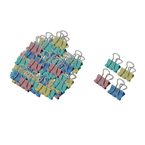 uxcell Metal Office Spring-Loaded File Document Organize Binder Clips 15mm 60pcs