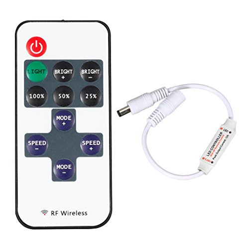 uxcell DC 5-24V Mini 11 Key LED Controller Dimmer Box W RF Remote Control for RGB Light Strip