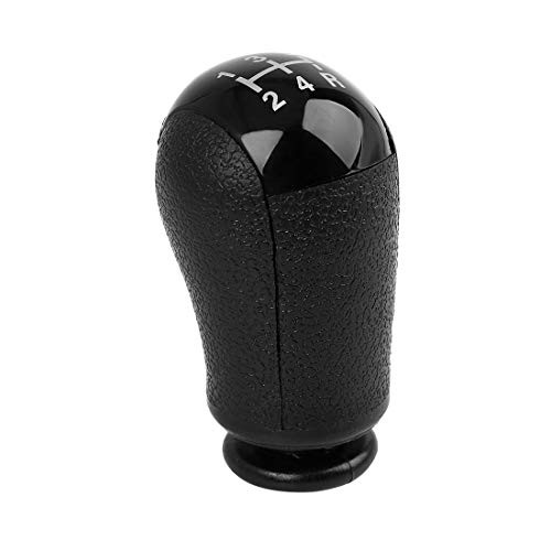 X AUTOHAUX 5-Speed Manual Gear Shift Knob Black Car Vehicle Stick Shifter Knobs Cover