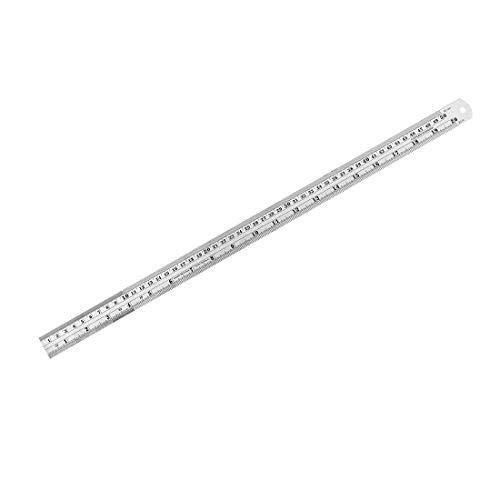 uxcell Straight Ruler 500mm 20 Inch Metric Stainless Steel Measuring Ruler Tool with Hange Hole