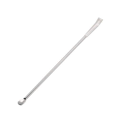 uxcell Lab Micro Sampling Reagent Spoon 304 Stainless Steel 2 in 1 Laboratory Mixing Spatula 150mm 2Pcs