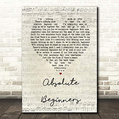 Absolute Beginners Script Heart Song Lyric Quote Wall Art Gift Print