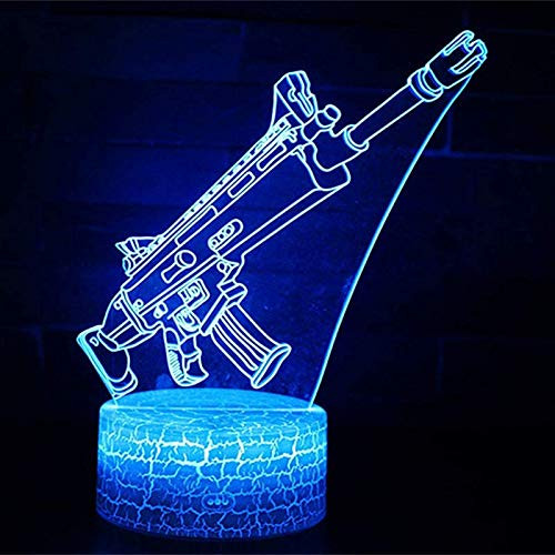 Mobile Games Series Bedside Lamp 3D Hologram Illusion Night Light with Remote Controller