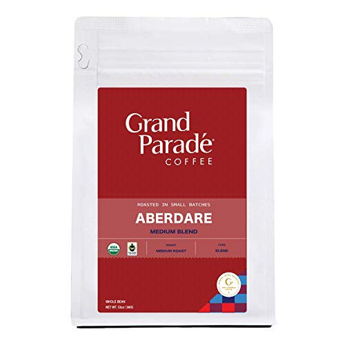 Grand Parade Coffee Organic Medium Roast Aberdare Blend -12 oz Bag- 100 percent Arabica Whole Bean Coffee Fresh Roasted Flavor Notes of Milk Chocolate Blackberry and Peach -Whole Bean- Grand Parade Coffee Organic Medium Roast Aberdare Blend -12 oz Bag- 100 percent Arabica Whole Bean Coffee Fresh Roasted Flavor Notes of Milk Chocolate Blackberry and Peach -Whole Bean-