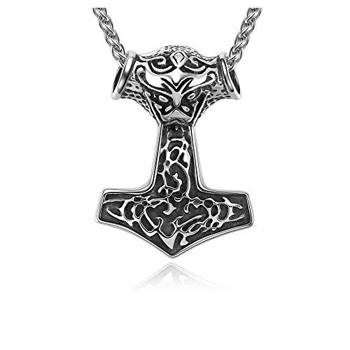 Jovivi Stainless Steel Thors Hammer Necklace for Women Celtic Knot Mjolnir Amulet Pendant Norse Viking Gifts Jewelry Jovivi Stainless Steel Thors Hammer Necklace for Women Celtic Knot Mjolnir Amulet Pendant Norse Viking Gifts Jewelry