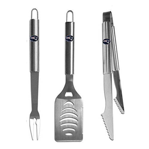 NFL New England Patriots Stainless Steel BBQ Set NFL New England Patriots Stainless Steel BBQ Set