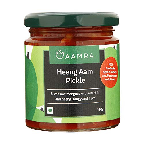 Heeng Aam Achar -Hing Mango Pickle- No Preservatives Oil-Free- 190 Gm -6.70 OZ-