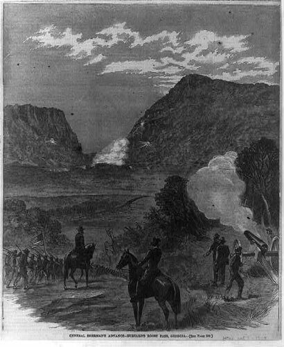 HistoricalFindings Photo  General Sherman s Advance Buzzard s Roost Pass Georgia GA US Civil War May 1864