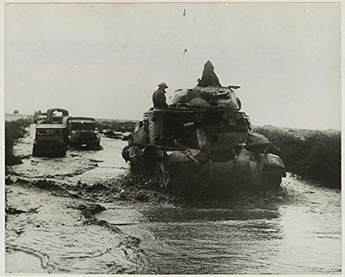 HistoricalFindings Photo  Allies Advance in Libya Axis Forces Western Desert World War II WWII Heavy Rain
