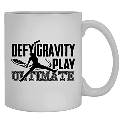 Ultimate Frisbee White Mugs - Play Ultimate Frisbee Ceramic Coffee Mug 11oz