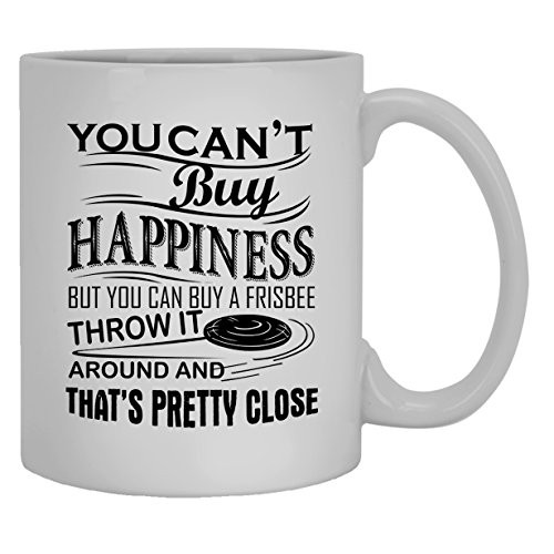 Ultimate Frisbee White Mugs - Ultimate Frisbee Happiness Ceramic Coffee Mug 11oz