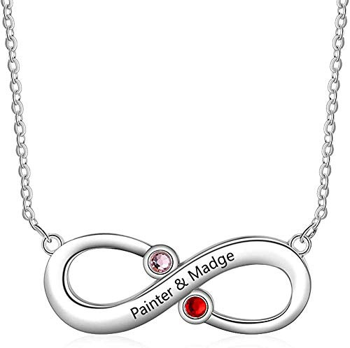 Personalized Love Heart Pendant Necklaces for Women Silver-tone Name Necklace with 5A Cubic Zirconia Birthstone Jewelry Gifts Birthday Gifts for Women Mom Wife Girls Sisters Her -Design 8- Personalized Love Heart Pendant Necklaces for Women Silver-tone Name Necklace with 5A Cubic Zirconia Birthstone Jewelry Gifts Birthday Gifts for Women Mom Wife Girls Sisters Her -Design 8-