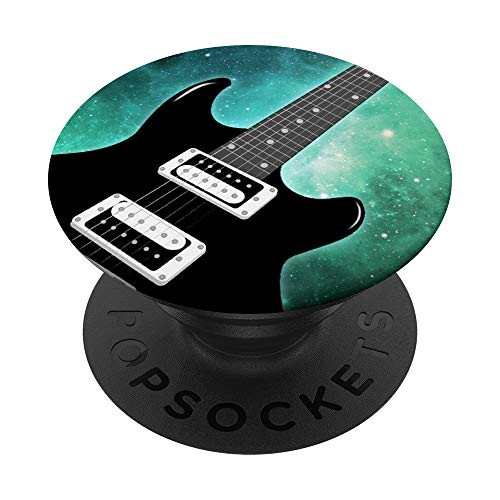Electric Guitar Galaxy Nebula Outer Space Cool Music Design PopSockets PopGrip  Swappable Grip for Phones  and  Tablets