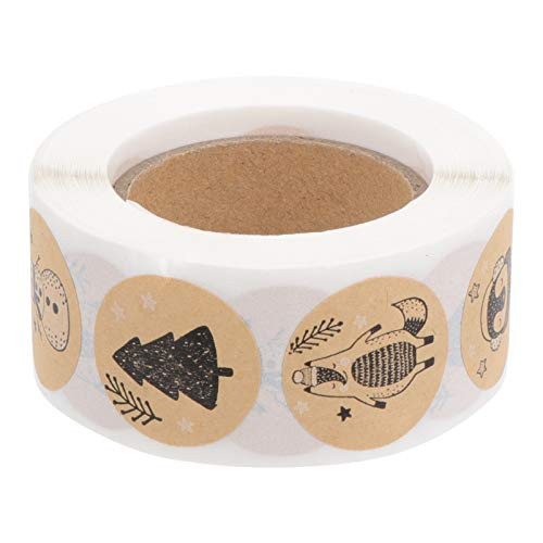 TOYANDONA 500Pcs Christmas Roll Sticker for Kids Self- Adhesive Sealing Label Stickers Christmas Cards Envelopes Seal Gift Tags