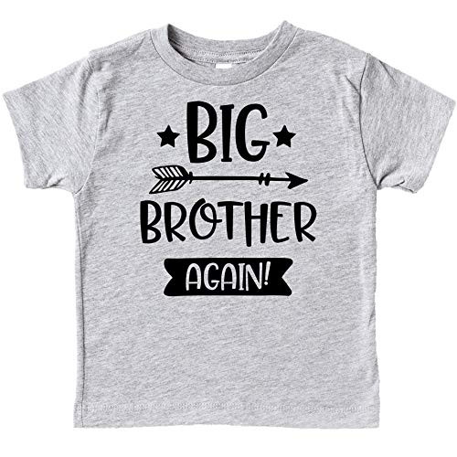 Arrow Big Brother Again Sibling Reveal Announcement Shirt for Boys Big Brother Sibling Outfit Light Gray Shirt Youth Medium Arrow Big Brother Again Sibling Reveal Announcement Shirt for Boys Big Brother Sibling Outfit Light Gray Shirt Youth Medium