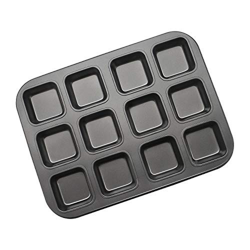 Brownie Pan 12 Cavity Beasea Nonstick Muffin Pan Brownie Cake Pan Mini Cheesecake Pan Cupcake Pan Carbon Steel Brownie Baking Tray Bakeware for Oven Baking Brownie Pan 12 Cavity Beasea Nonstick Muffin Pan Brownie Cake Pan Mini Cheesecake Pan Cupcake Pan Carbon Steel Brownie Baking Tray Bakeware for Oven Baking