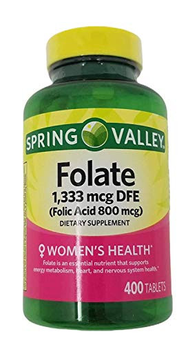 Spring Valley - Folic Acid 800 mcg  400 Tablets by Spring Valley
