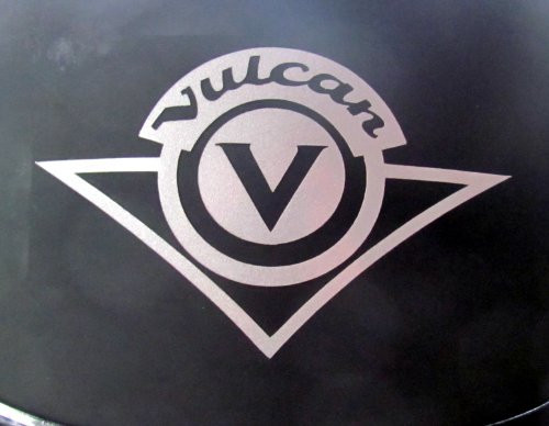 Reflective Vulcan - 3 1 2 inch x 2 inch die cut vinyl decal for helmets  windows  cars  trucks  tool boxes  laptops  MacBook - virtually any hard  smooth surface