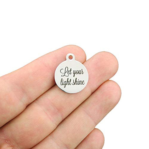 Let Your Light Shine Stainless Steel Charms - Exclusive Line - Quantity Options - BFS1171 -10-