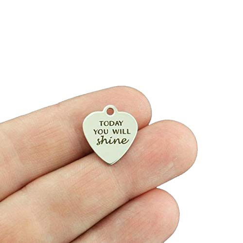 Self Love Stainless Steel Charms - Today You Will Shine - Smaller Size - Exclusive Line - Quantity Options - BFS5383 Choose Quantity Bulk 10 Charms Self Love Stainless Steel Charms - Today You Will Shine - Smaller Size - Exclusive Line - Quantity Options - BFS5383 Choose Quantity Bulk 10 Charms