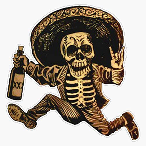 Cool Skleton Sticker Vinyl Waterproof Sticker Decal Car Laptop Wall Window Bumper Sticker 5 inch