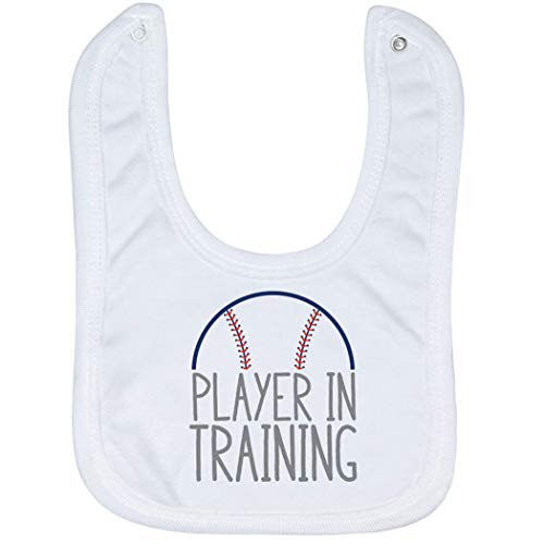 Baseball Baby  and  Infant Bib - Player in Training - Soft Microfiber Bib - Navy