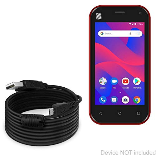 BLU Advance L5 Cable  BoxWave -DirectSync -15 ft- Cable- Extra Long Charge and Sync Cable for BLU Advance L5 - Black