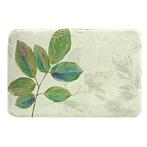 Bacova Guild Memory Foam Bath Rug, Waterfalls Leaves