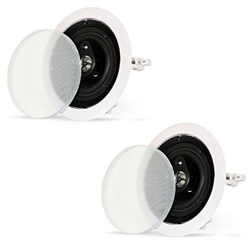 Theater Solutions CS43C in Ceiling 3-Way Speakers Surround Sound Home Theater Pair