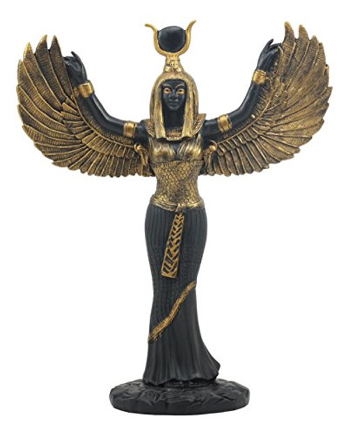 Ebros Egyptian Goddess Isis With Open Wings Statue Ancient Egypt Deity of Magic and Nature Iset Sculpture
