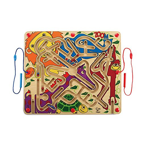 Award Winning Hape Zoo'm Kid's Magnetic Wooden Bead Maze Puzzle