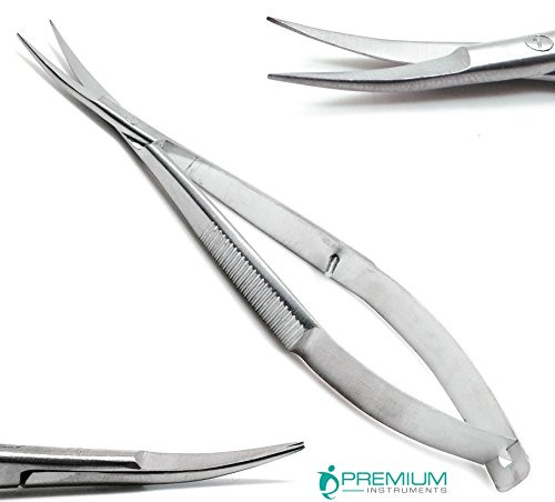 Castroviejo Curved Scissors Sharp Sharp 4.5 inch Micro Stainless Steel Premium Instruments